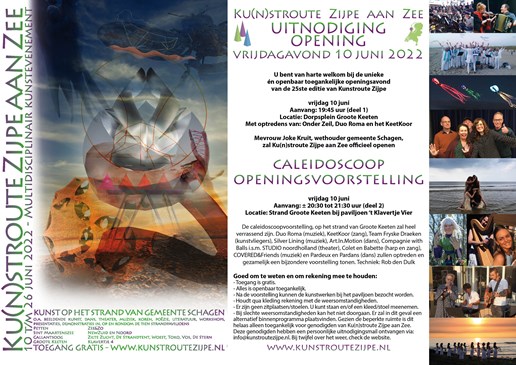 UITNODIGING - OPENING Ku(n)stroute Zijpe aan Zee - 10 juni 2022_