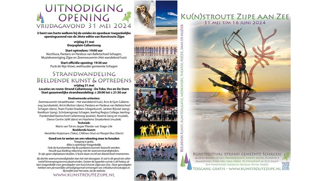 Bijzondere openingsavond Ku(n)stroute Zijpe aan Zee op vrijdag 31 mei